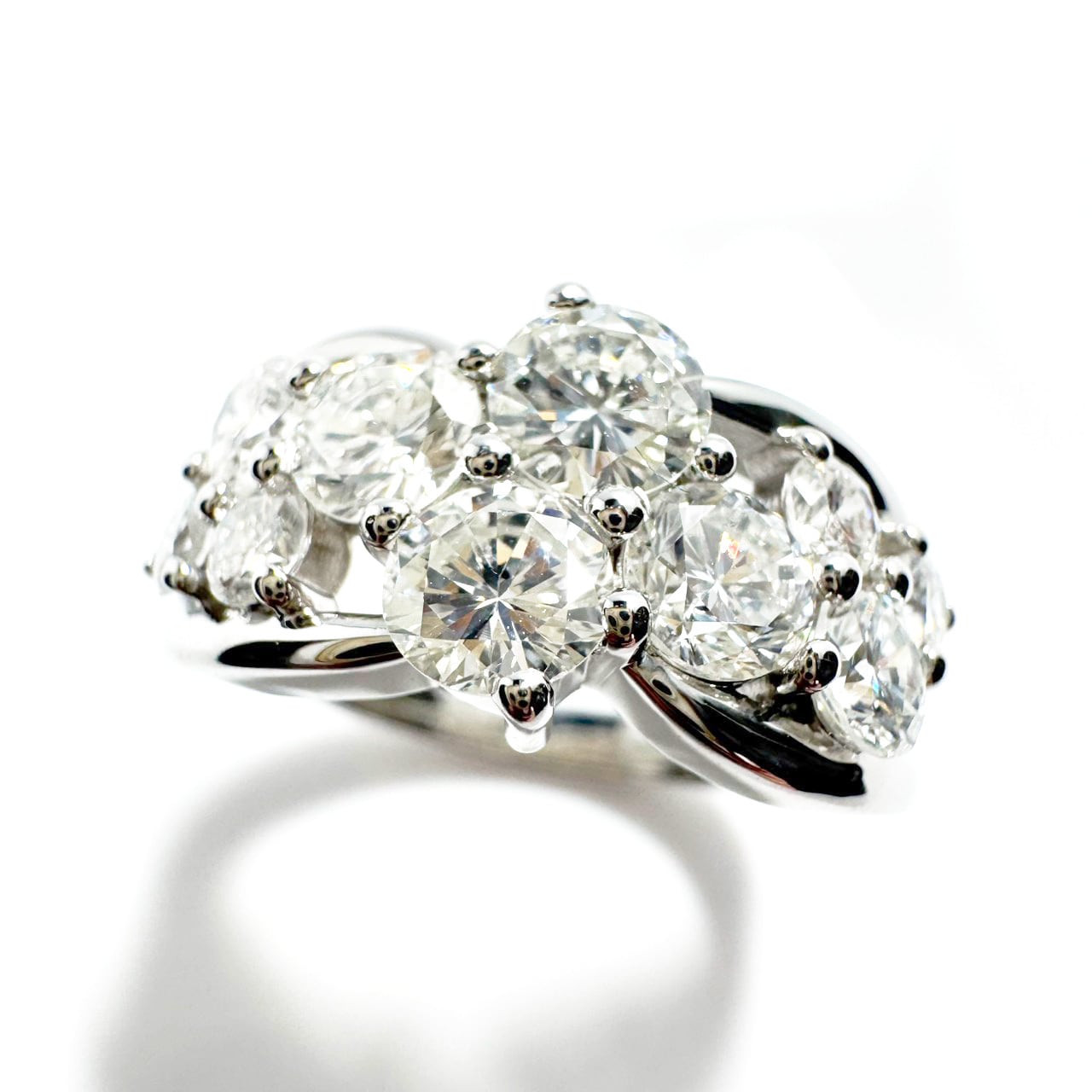 Pt900 2.025ct ダイヤモンド クラスター リング | カオキ | 日本最大級
