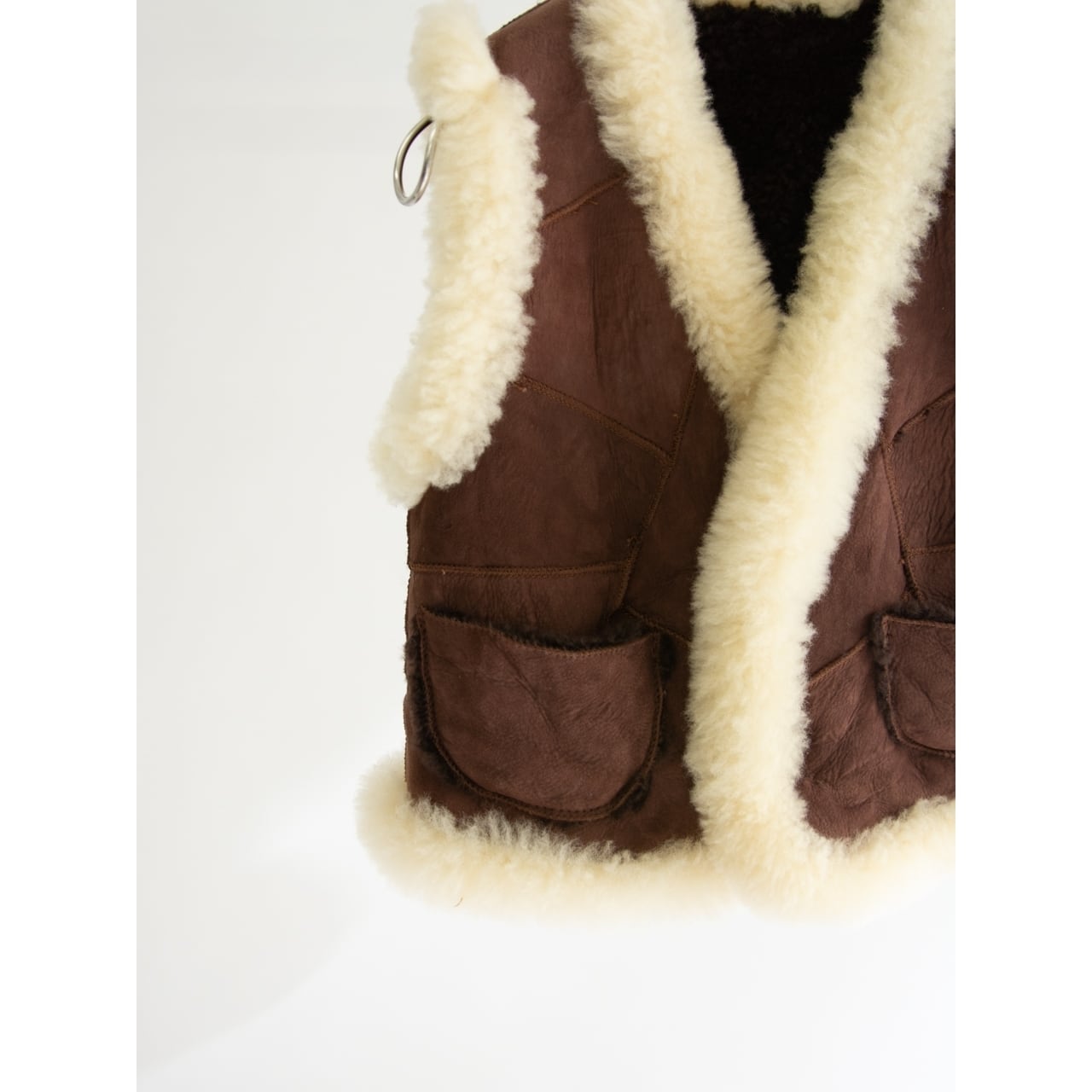 【Kids】Mouton Shearling Vest(キッズ パッチワークムートンベスト)