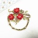 GERRY'S 赤い薔薇のサークルブローチ　 ヴィンテージブローチのセール通販　11920B