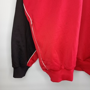 90s　アディダス　トラックジャケット　ジャージ　ストライプ　黒　赤　O