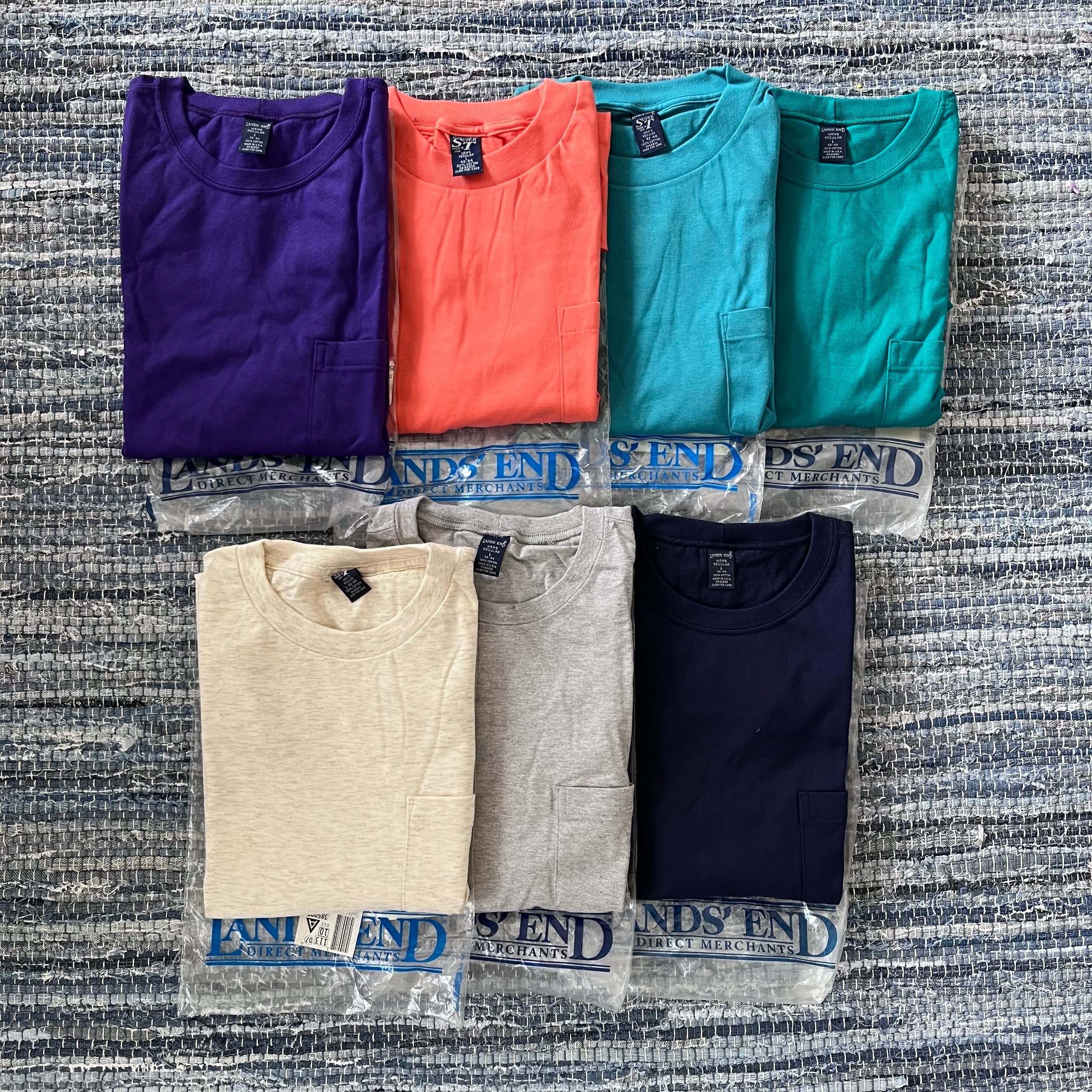 デッドストック lands end super t ボーダーTシャツ