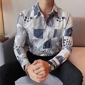 floral print slim fit shirt 00063