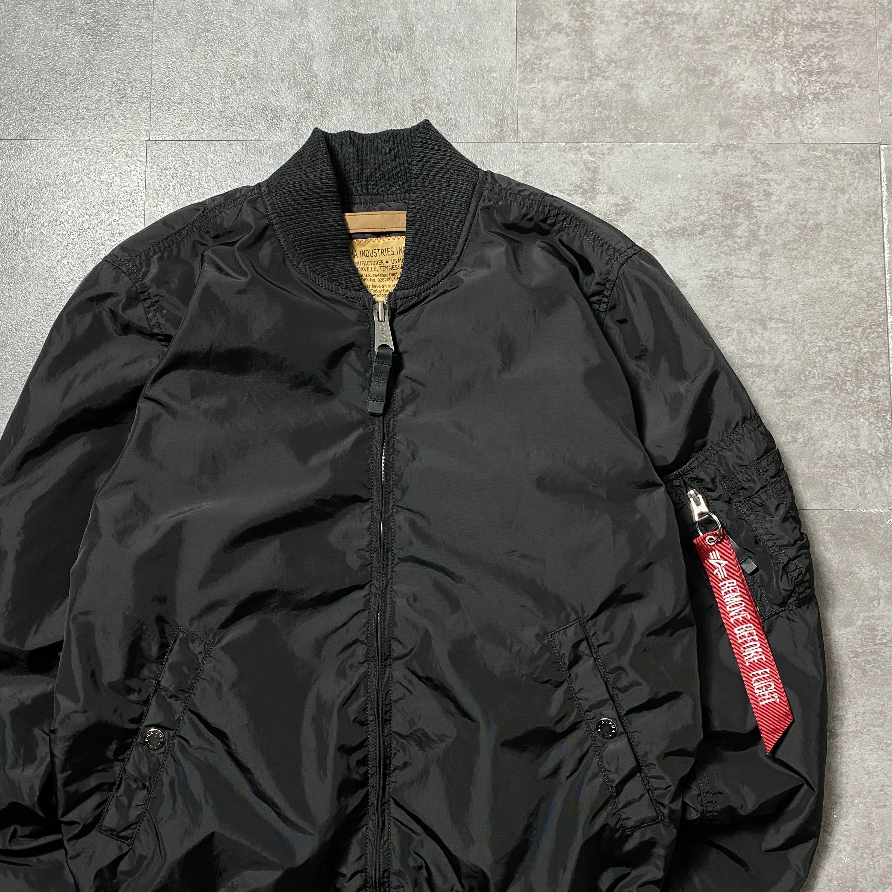 ALPHA INDUSTRIES アルファインダストリーズ ブラック無地 MA-1