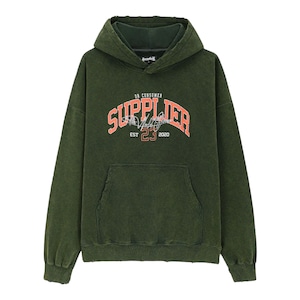 【SUPPLIER】Vintage Wash College Logo Hoodie
