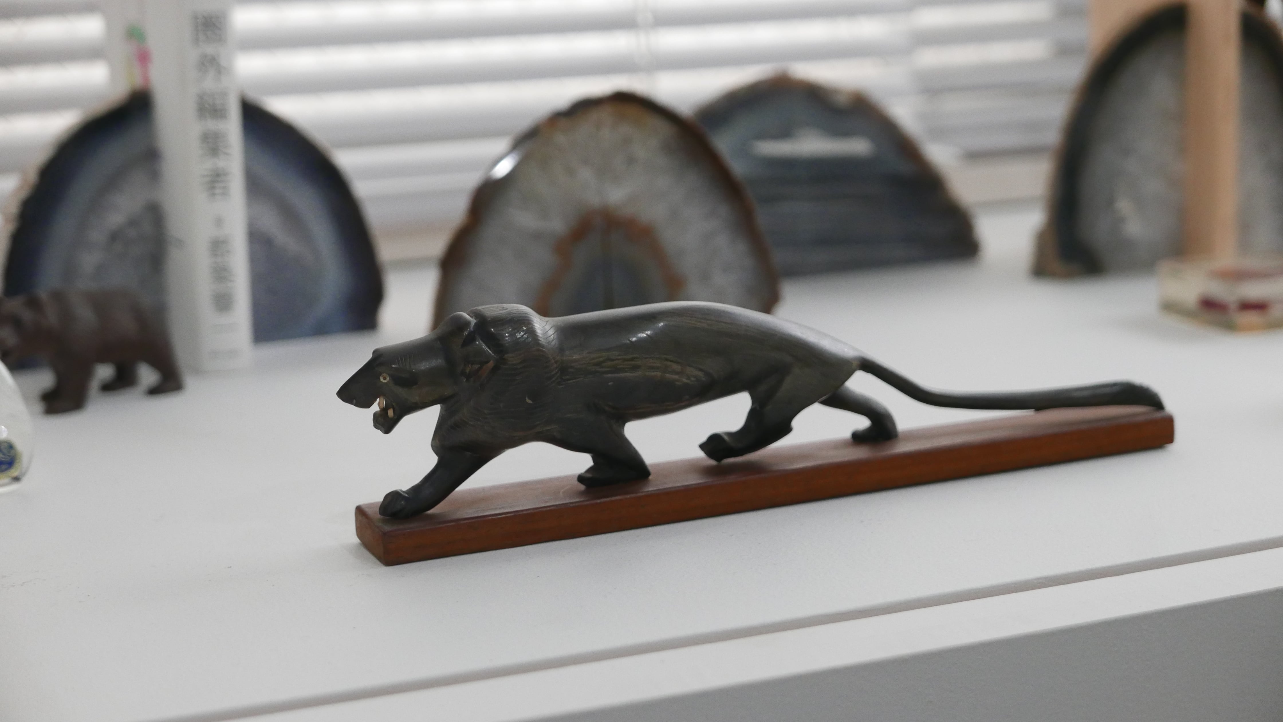 long lion object , made by horn