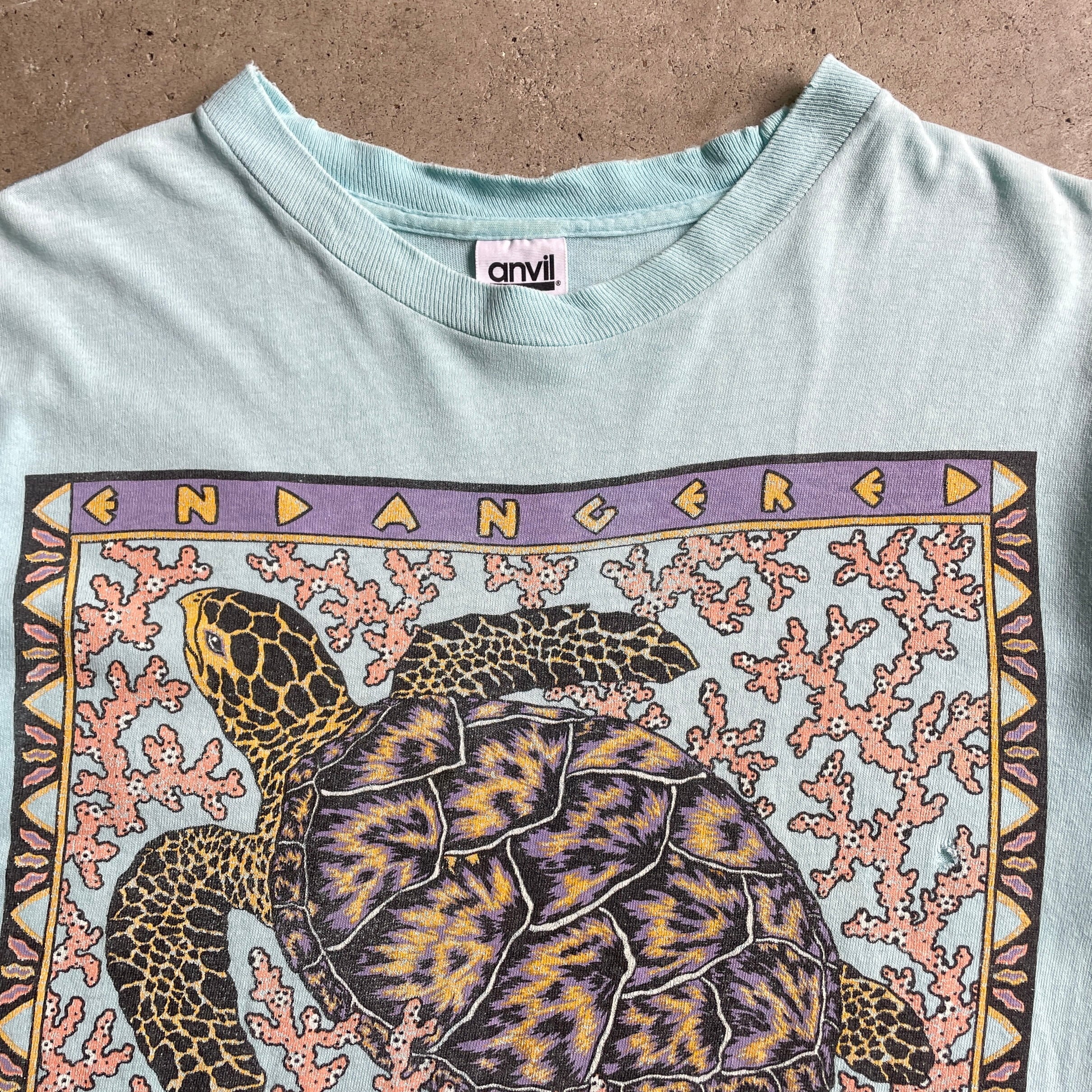USA製 90年代 カメ アニマル スーベニア プリント Tシャツ メンズM 