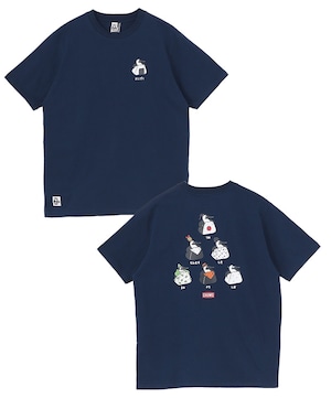 CHUMS チャムス Booby Onigiri Friends T-Shirt 半袖Tシャツ メンズ レディース ブービーオニギリフレンズTシャツ プリントTシャツ コットンTシャツ カジュアル アウトドア 春夏 CH01-2743