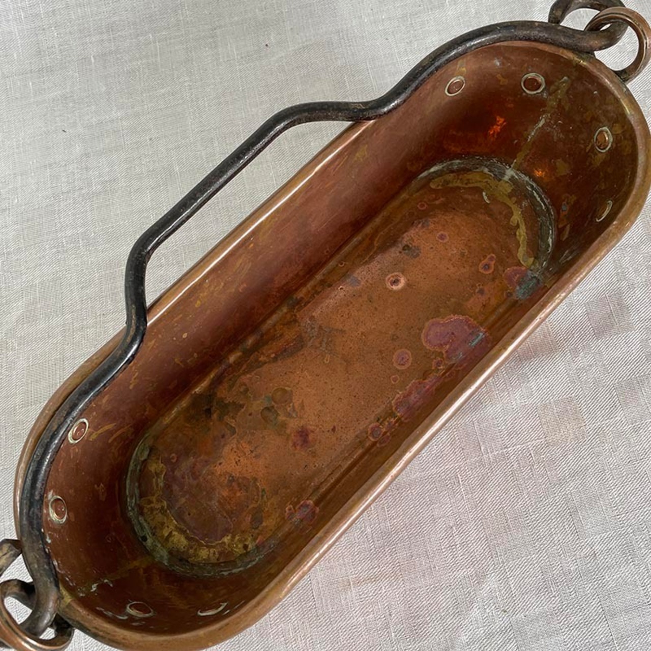 銅鍋 魚料理用鍋 小型ポワソニエール アウトドアに 12KWdu14