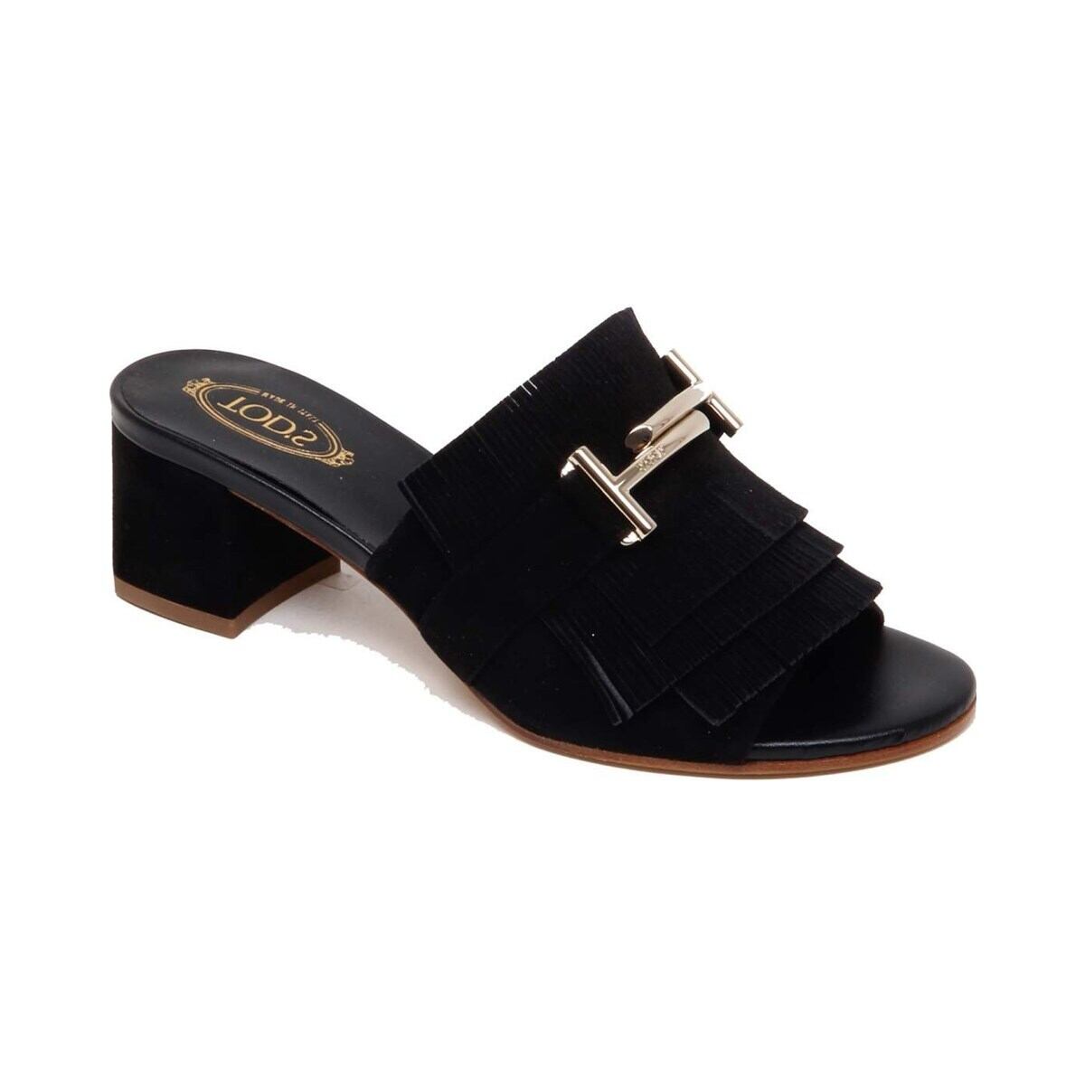 TOD'S トッズ レディース サンダル スエード ブラック