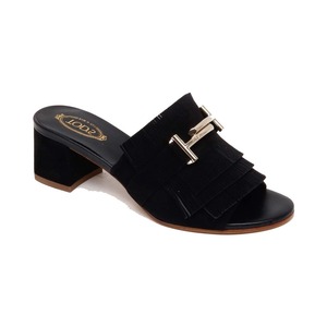TOD'S トッズ レディース サンダル スエード ブラック
