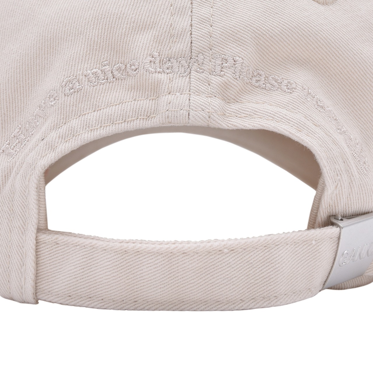 【GANNI】Washed Cotton Canvas Cap Emb - 11