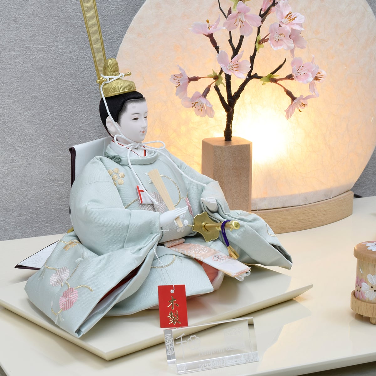 どんぐりアート♡十五夜お月様 HAPPYーライト付きオブジェ♡ 秋