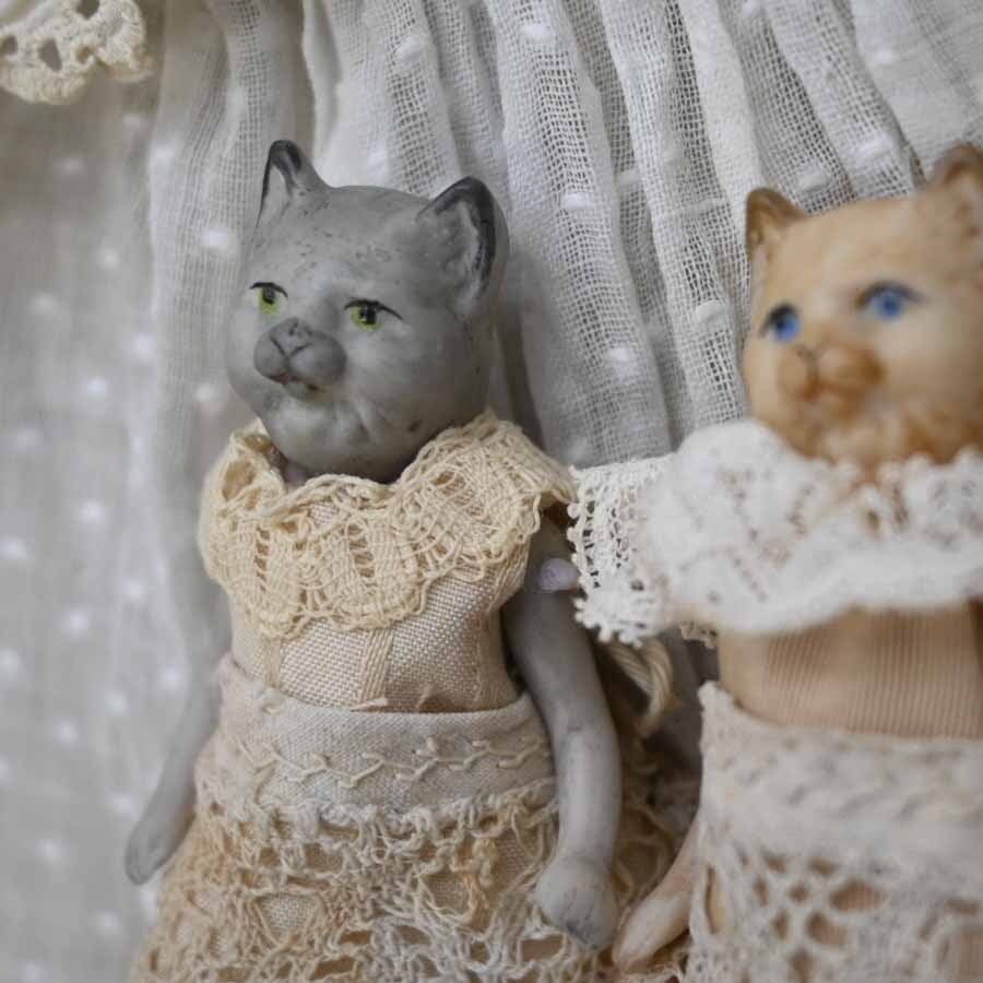 完成ドール】ミニチュアビスクドール/キュルビス(猫) / 6.5cm | Shall