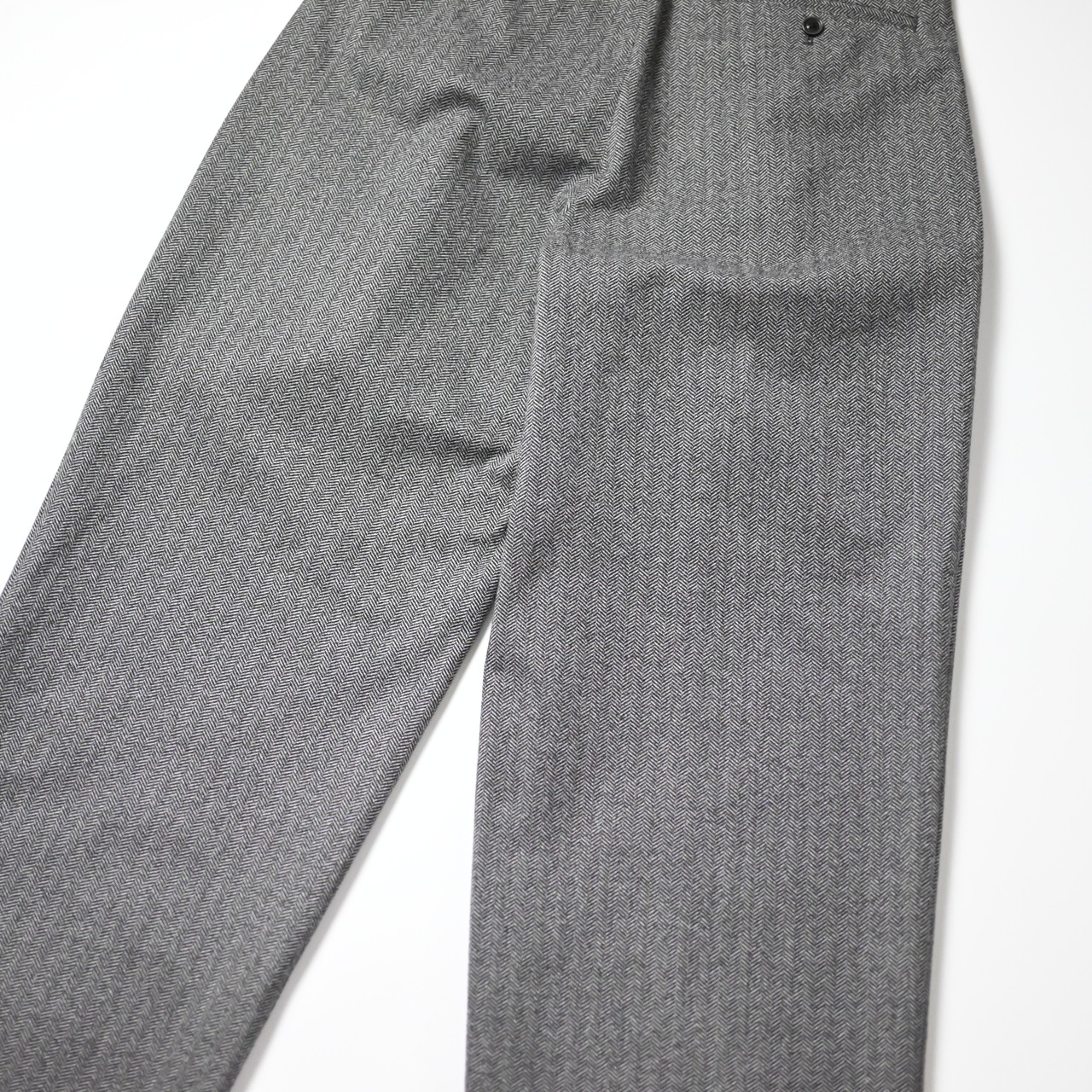 SAYATOMO /  2-Tack Herringbone Wide Slacks