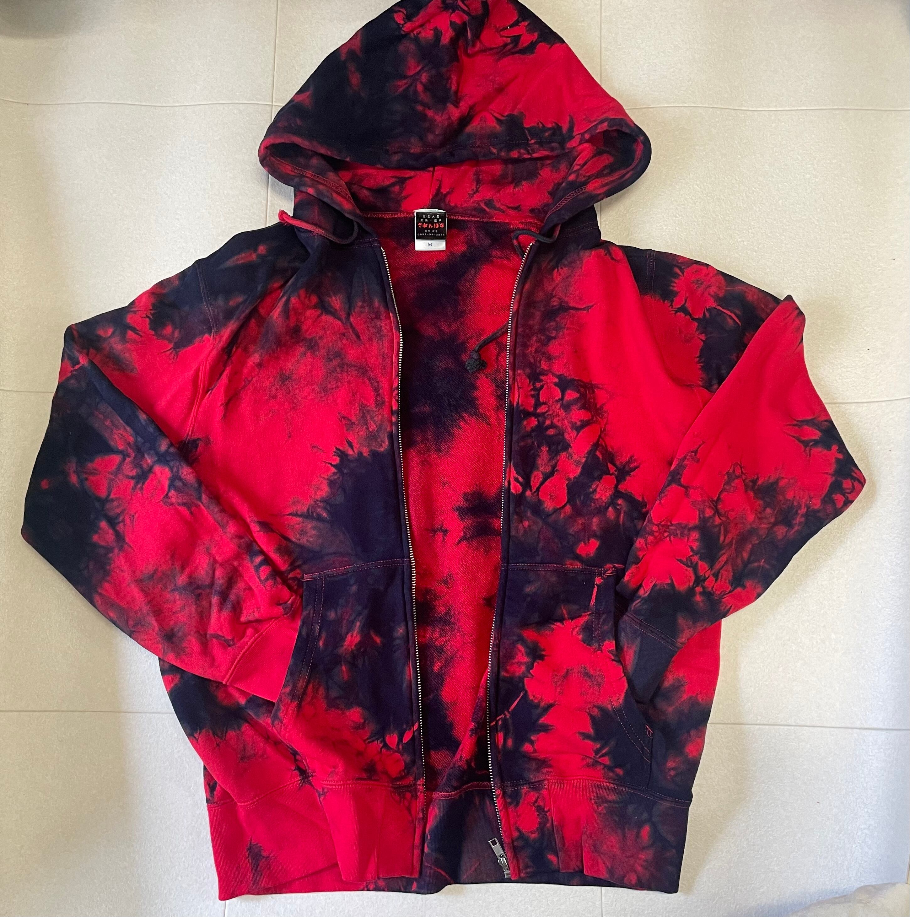 スウェットフルジップパーカ/レッド/M.L.XL.XXL/男女兼用/送料無料