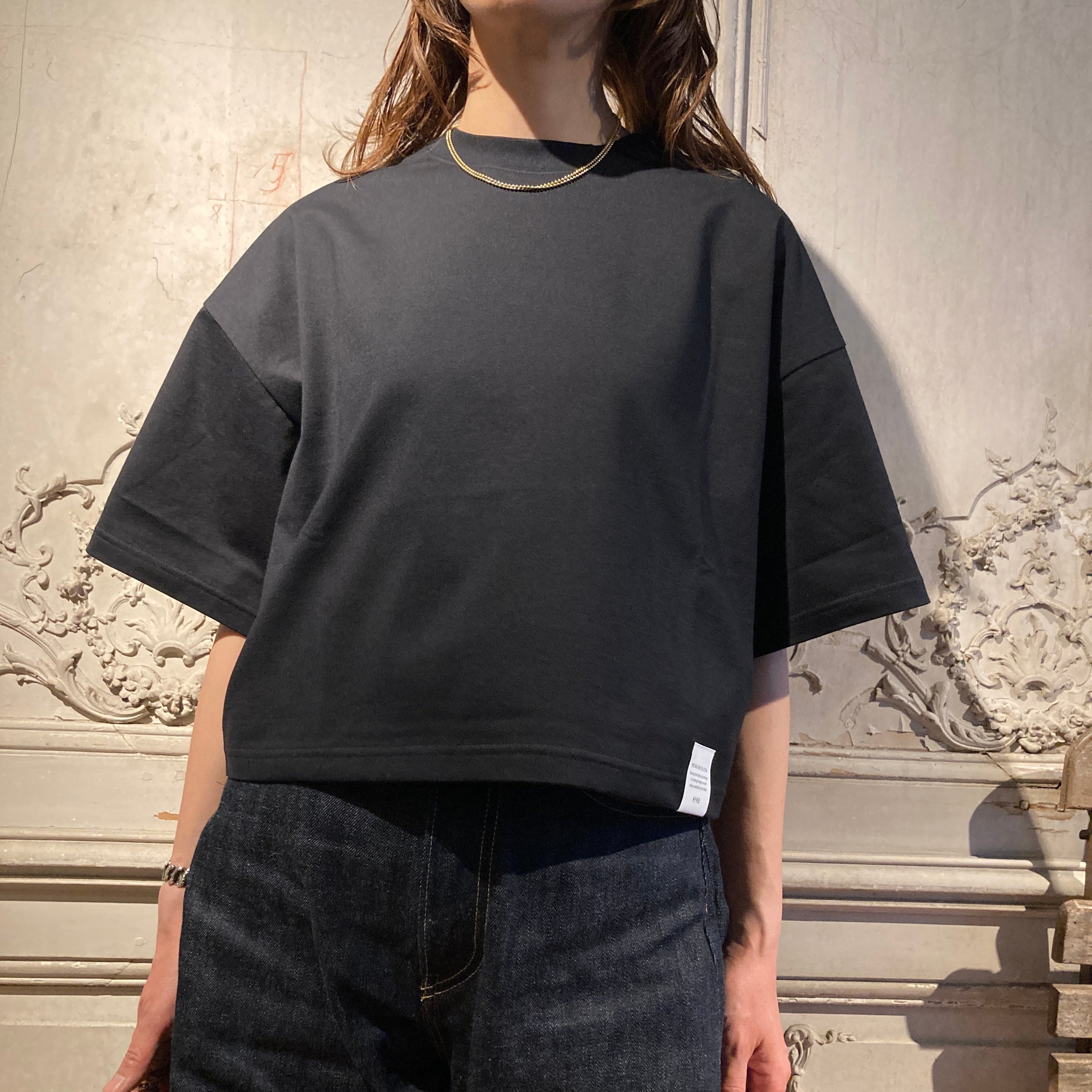 HYKE【ハイク】CROPPED SHORT-SLV TEE / BIG FIT(6.5OZ) (12438