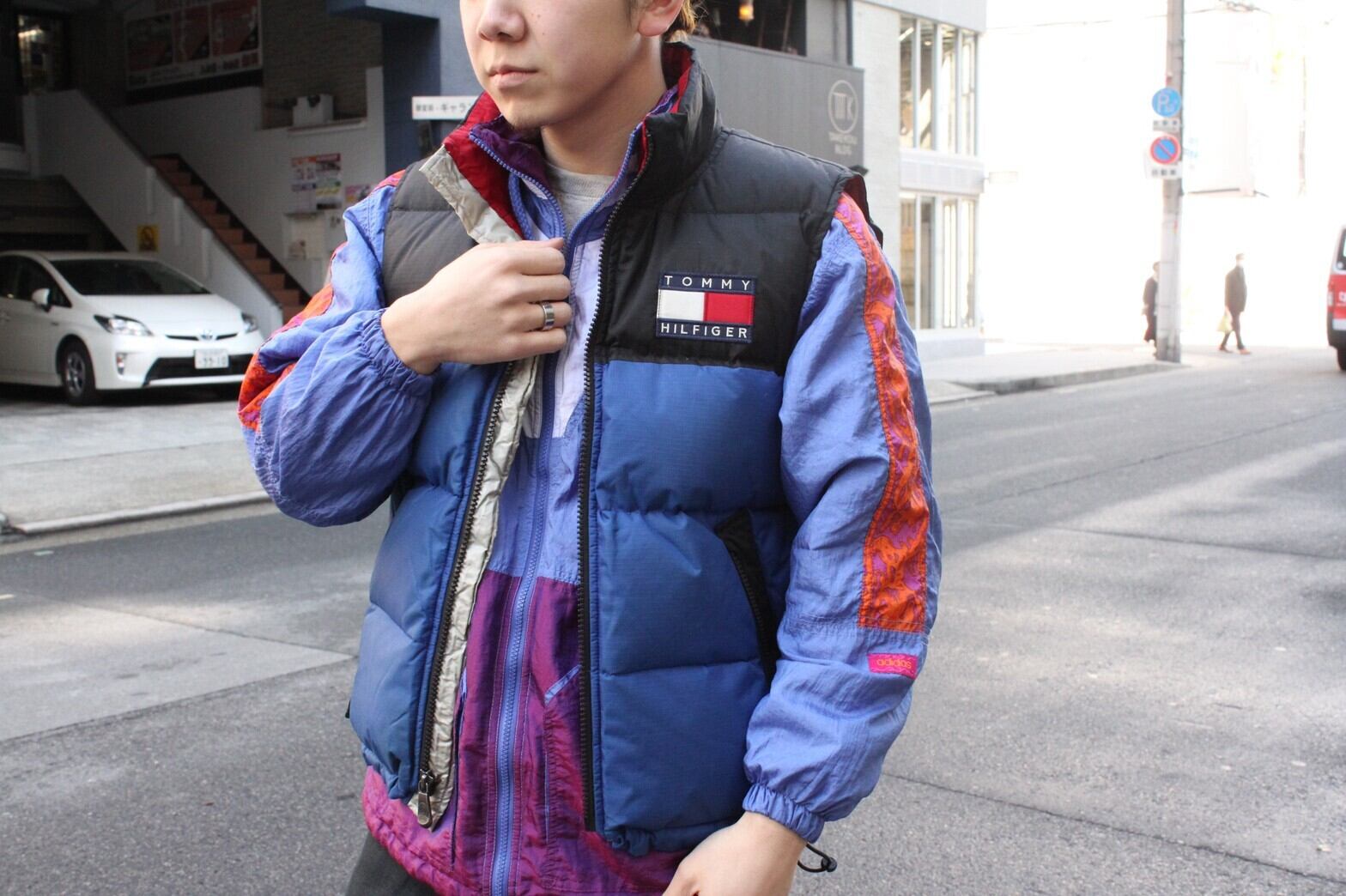 90s OLD TOMMY HILFIGER 2Tone Down Vest "Ripstop Nylon"