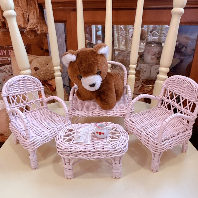 mini  rattan chair setの画像