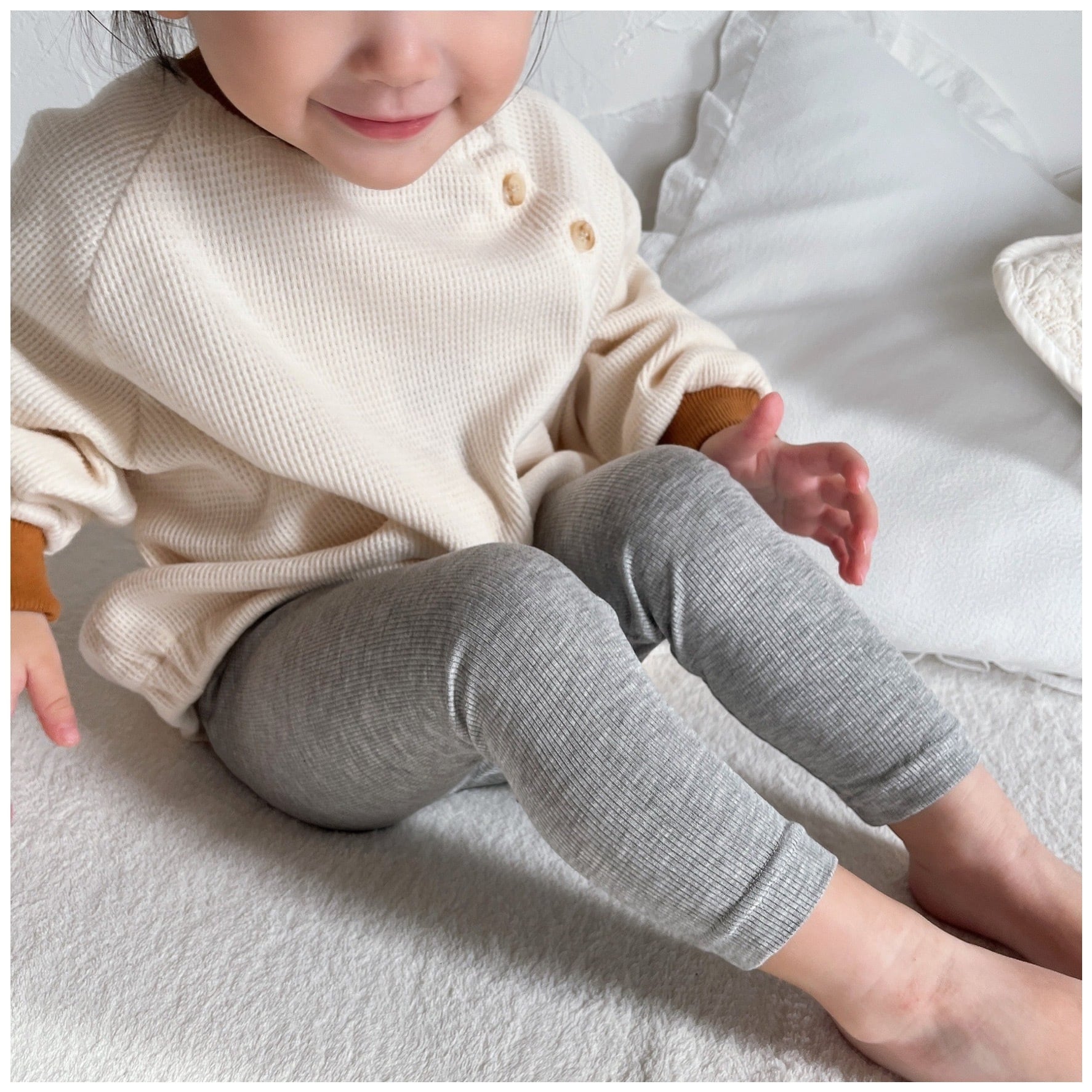 即納】サラサラコットンベビーレギンス | TAMSmuu