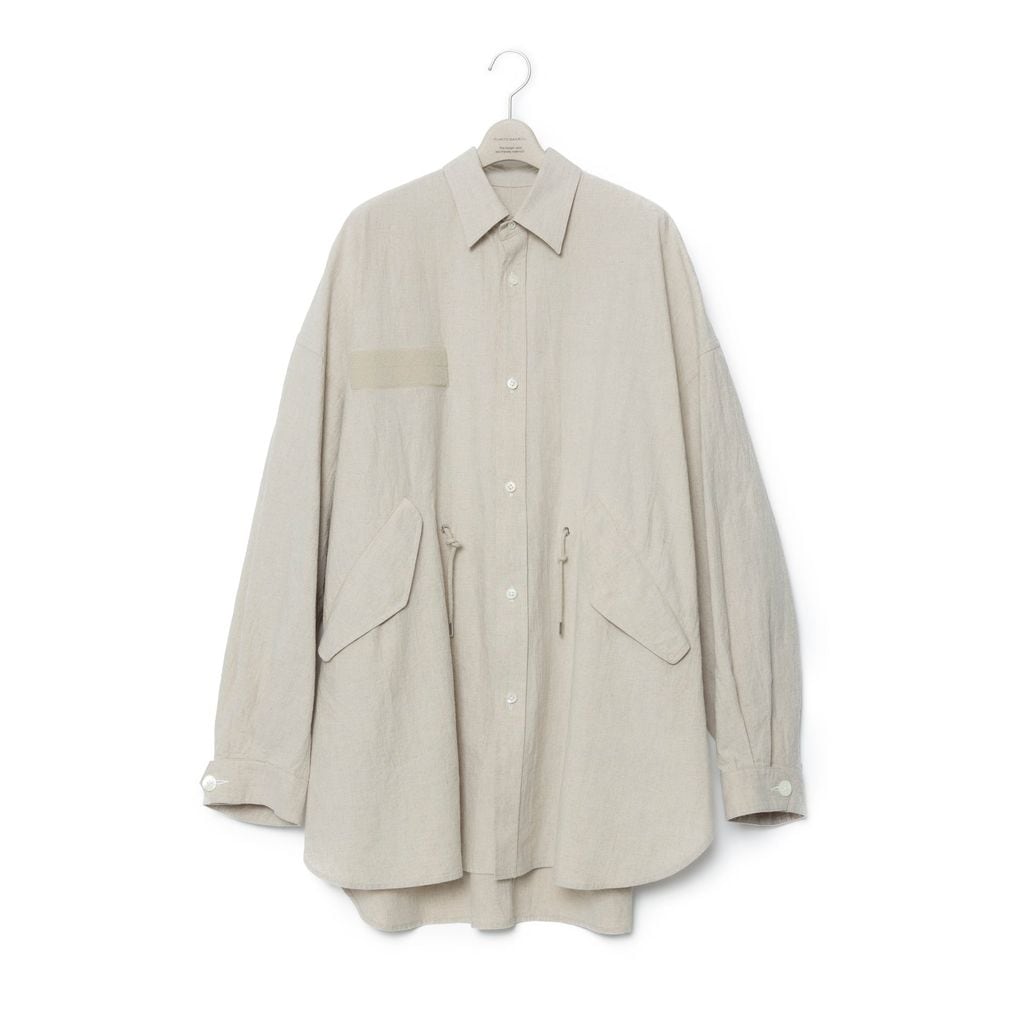 FUMITO GANRYU M-51 Linen Shirt Jk - Beige | MAROON WEBSTORE