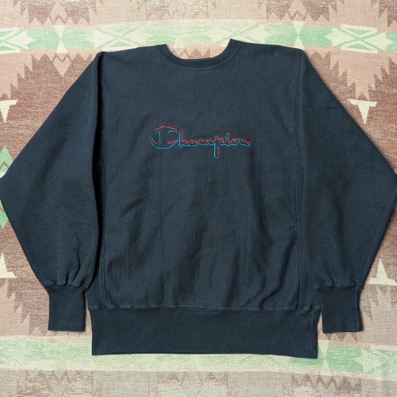 90s Champion REVERSE WEAVE Sweatshirt (L) BLACK | Wonder Wear
