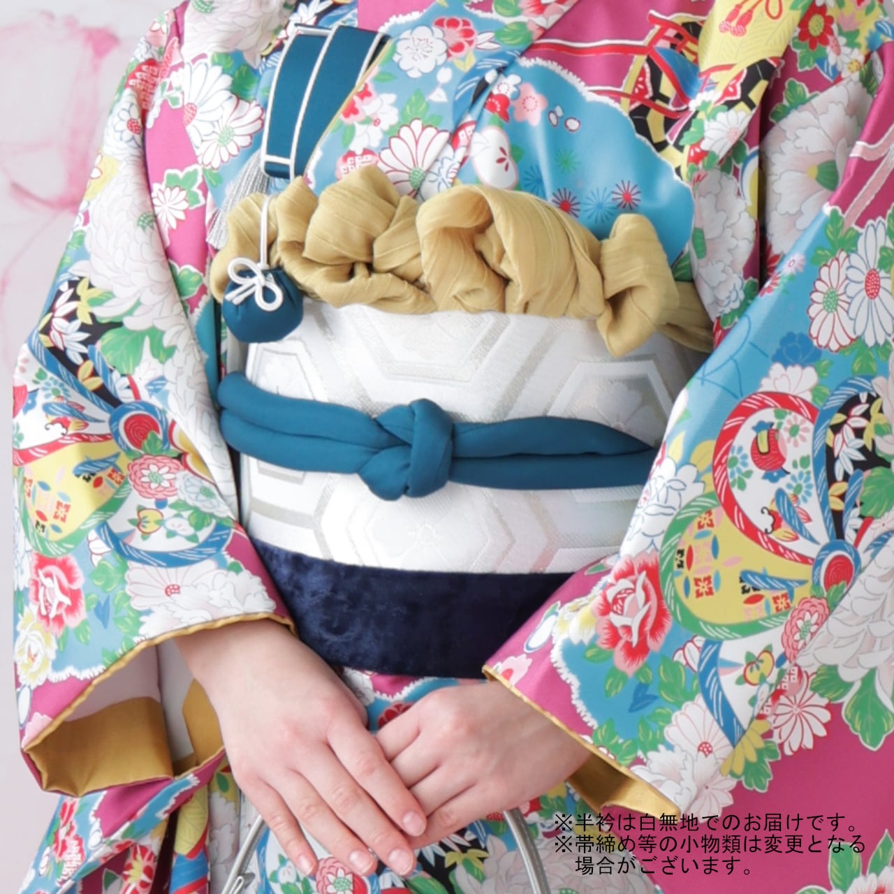 レンタル】七五三着物 7歳 女の子 オリジナル ピンク 【Y294-B340