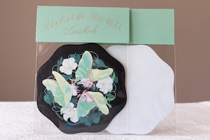 オオミズアオの羽化カード - LUNA MOTH CARD