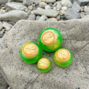 【金緑龍】龍の宝玉オルゴナイト(大玉)四万十川