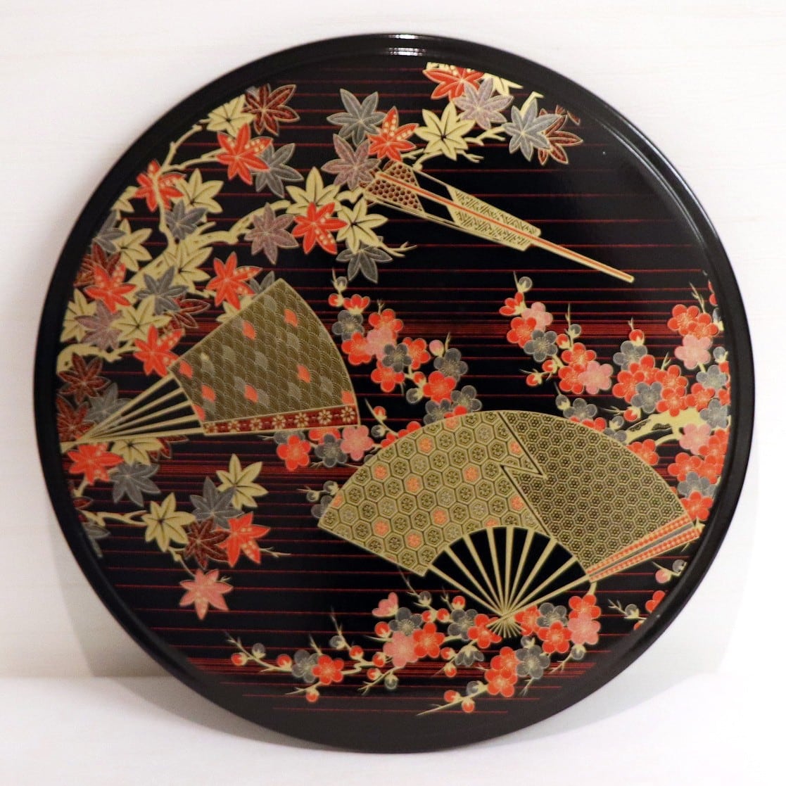 寿司桶・扇子柄・プラスチック樹脂製・未使用品・No.200712-25・梱包