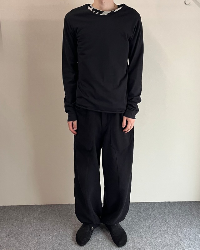 【wjk】basic black long sleeve top
