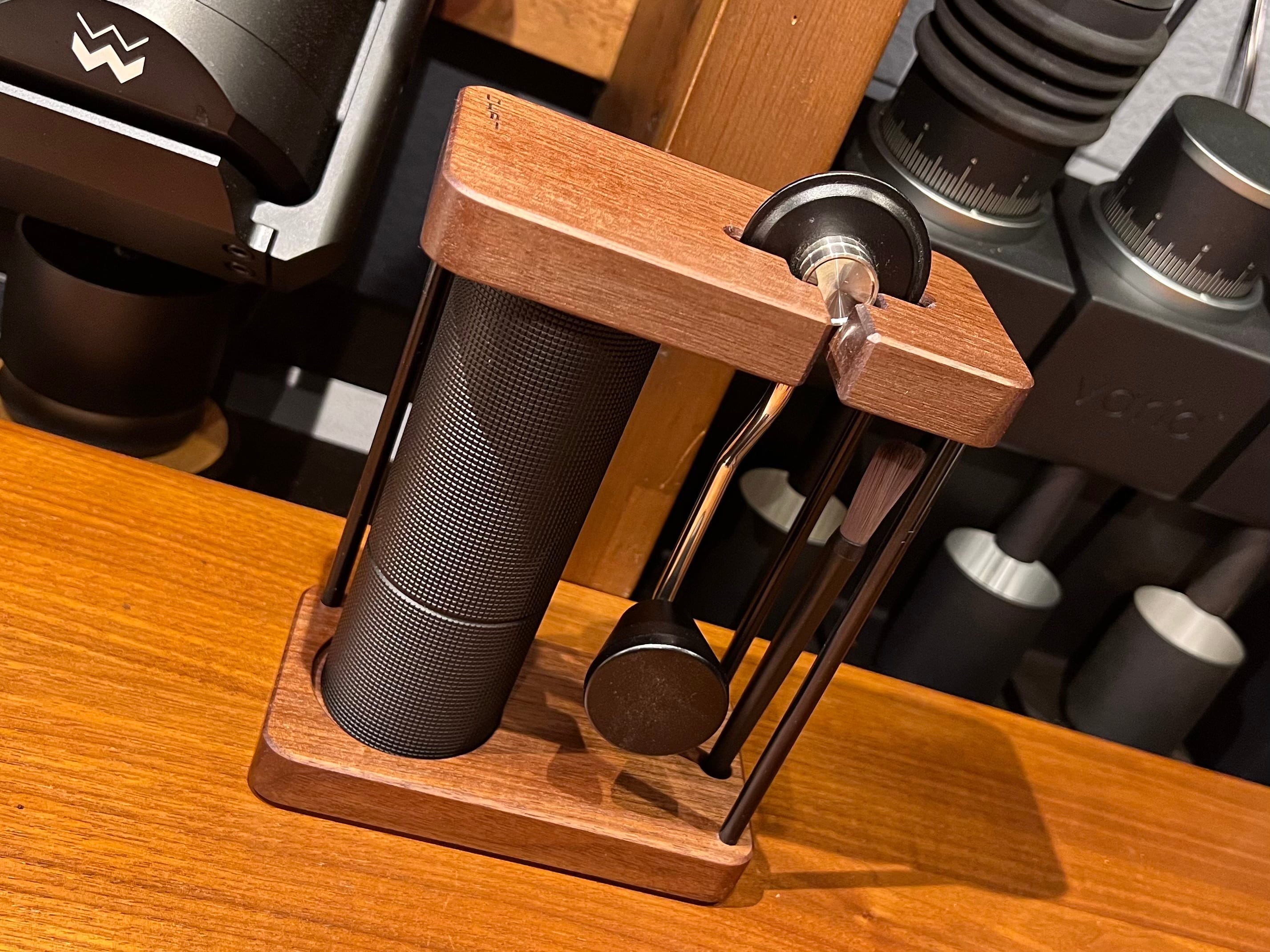 JHAT.. Coffee grinder stand for TIMEMORE C2 C3 American Walnut