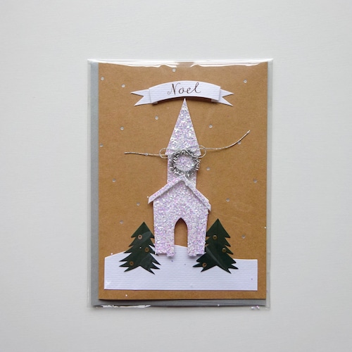 Meri Meri クリスマスグリーティングカード チャペル Noel 25-6235