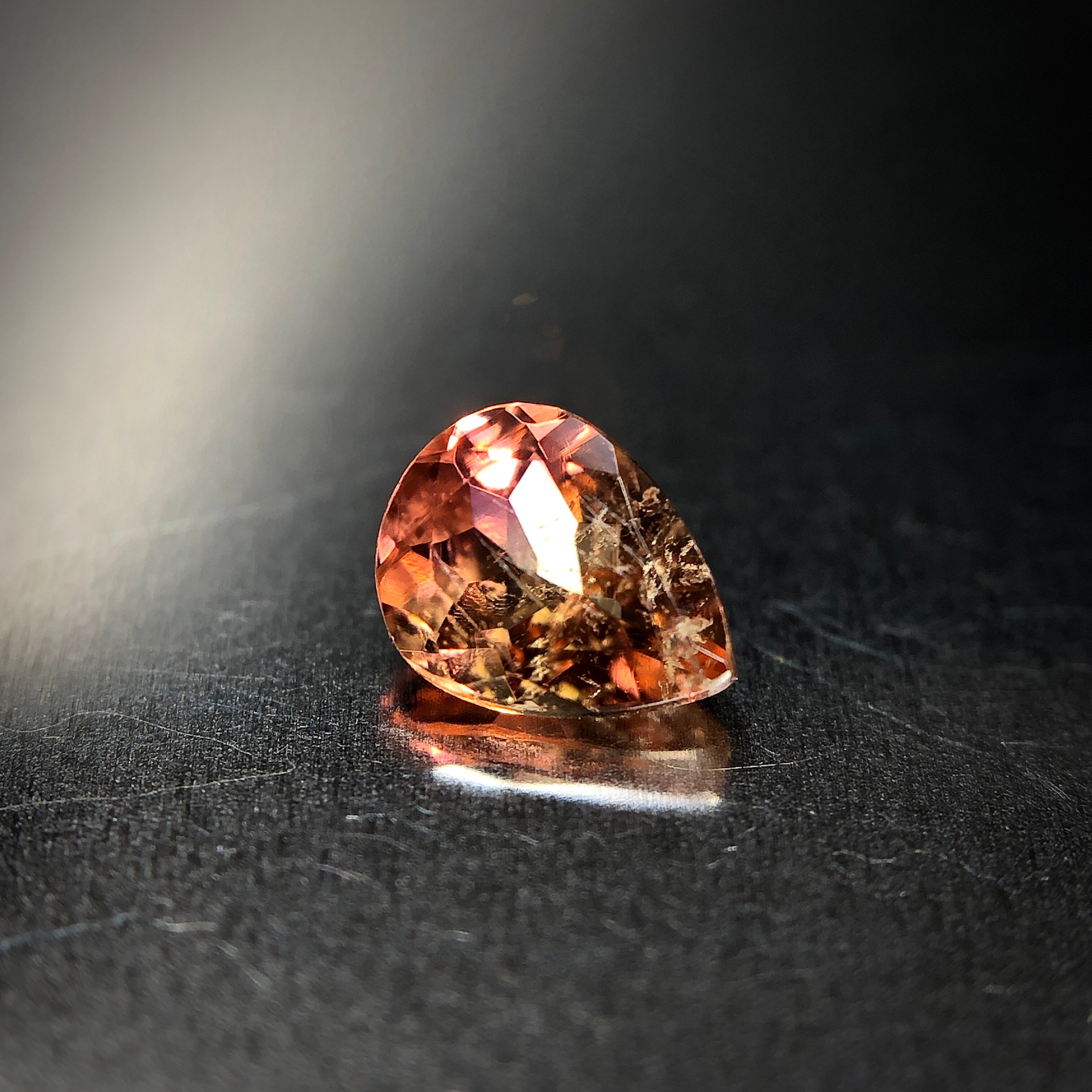 鮮やかに溶け合う黄橙桃色 0.3ct UP 天然 バイカラートルマリン