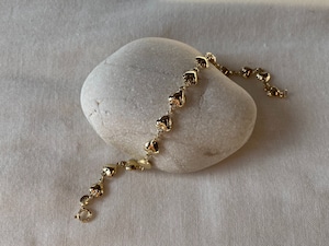 <vintage silver925>petit heart gold bracelet