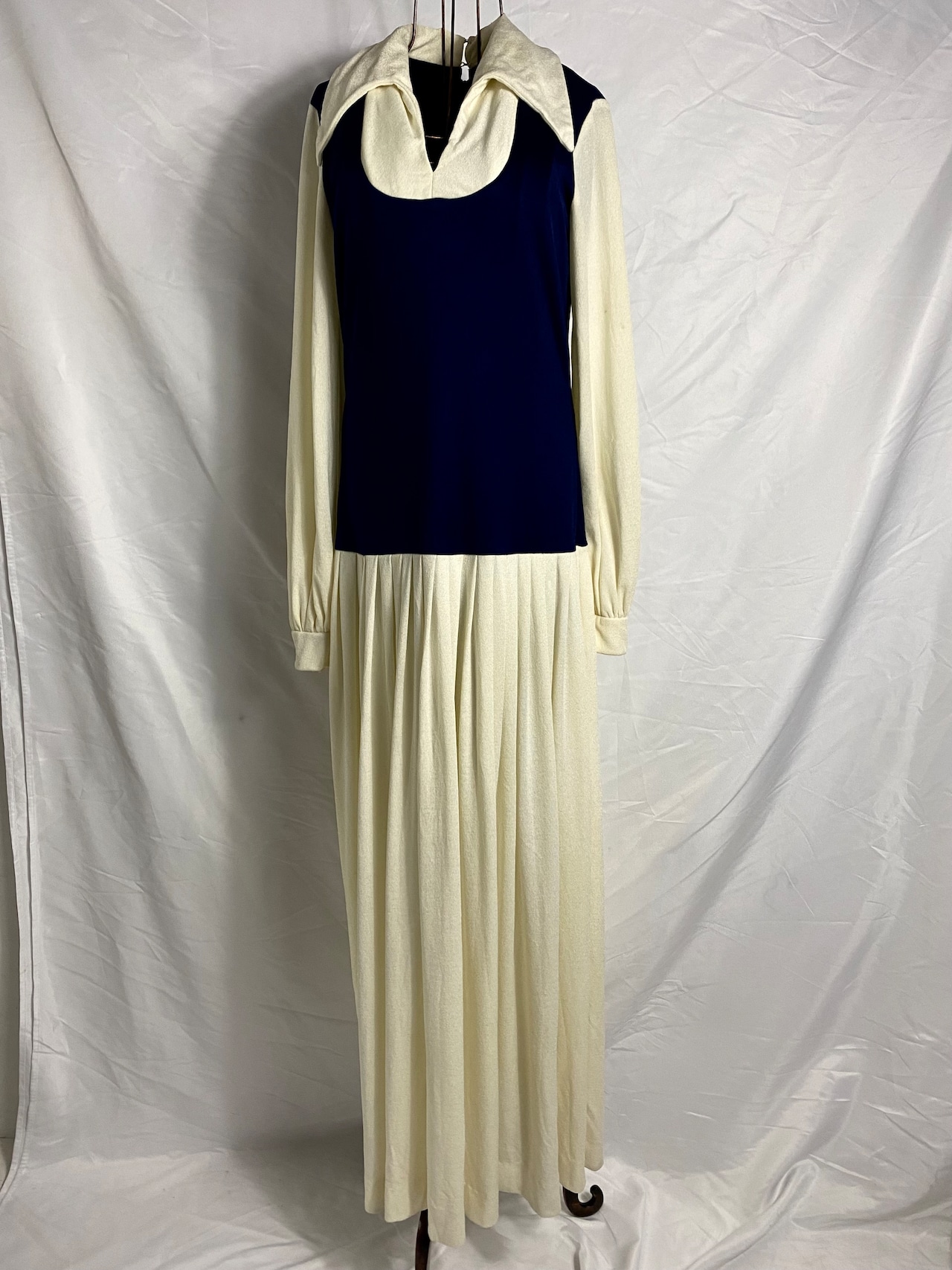 70’s Switching pleated dress Made in U.S.A
