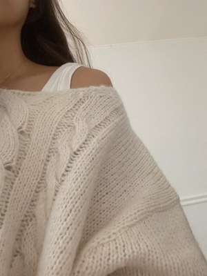 liter isabel alpaca cable knit