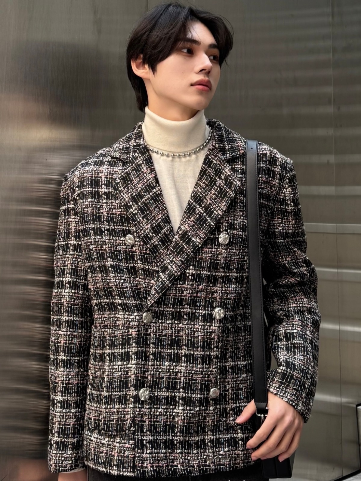 ALUDE SELECT】check tailored tweed jacket | 【ALUDE】韓国メンズ 
