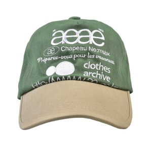 [AEAE] WEB LOGO TWO TONE BALL CAP- [BEIGE/GREEN] 正規品 韓国ブランド 韓国通販 韓国代行 韓国ファッション