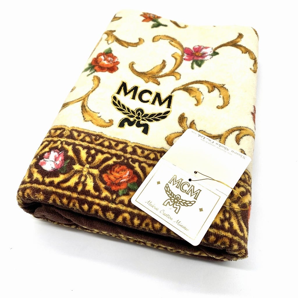 MCM Ferbe フェルべ花柄　ウォッシュタオル3枚セット　ロゴ刺繍入　日本製 MCM Ferbe floral pattern wash towel set of 2 with logo embroidery