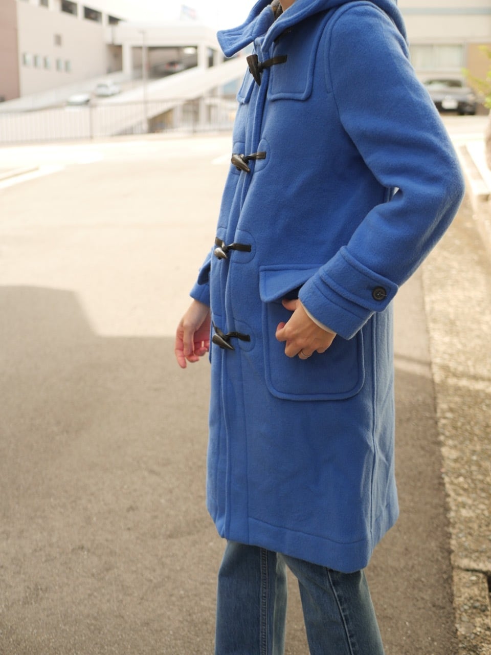 ディープエメラルドグリーン ウール ダブルブレスト チェスターコート