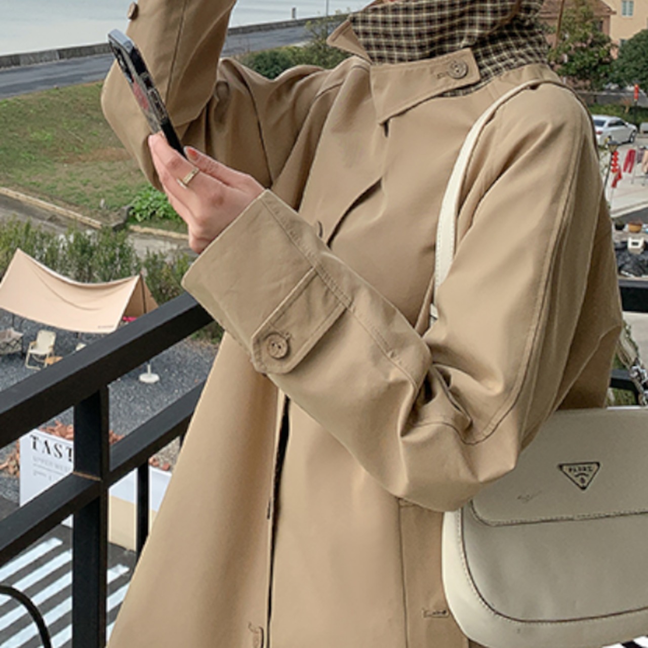 クラシックステンカラーコート W00904