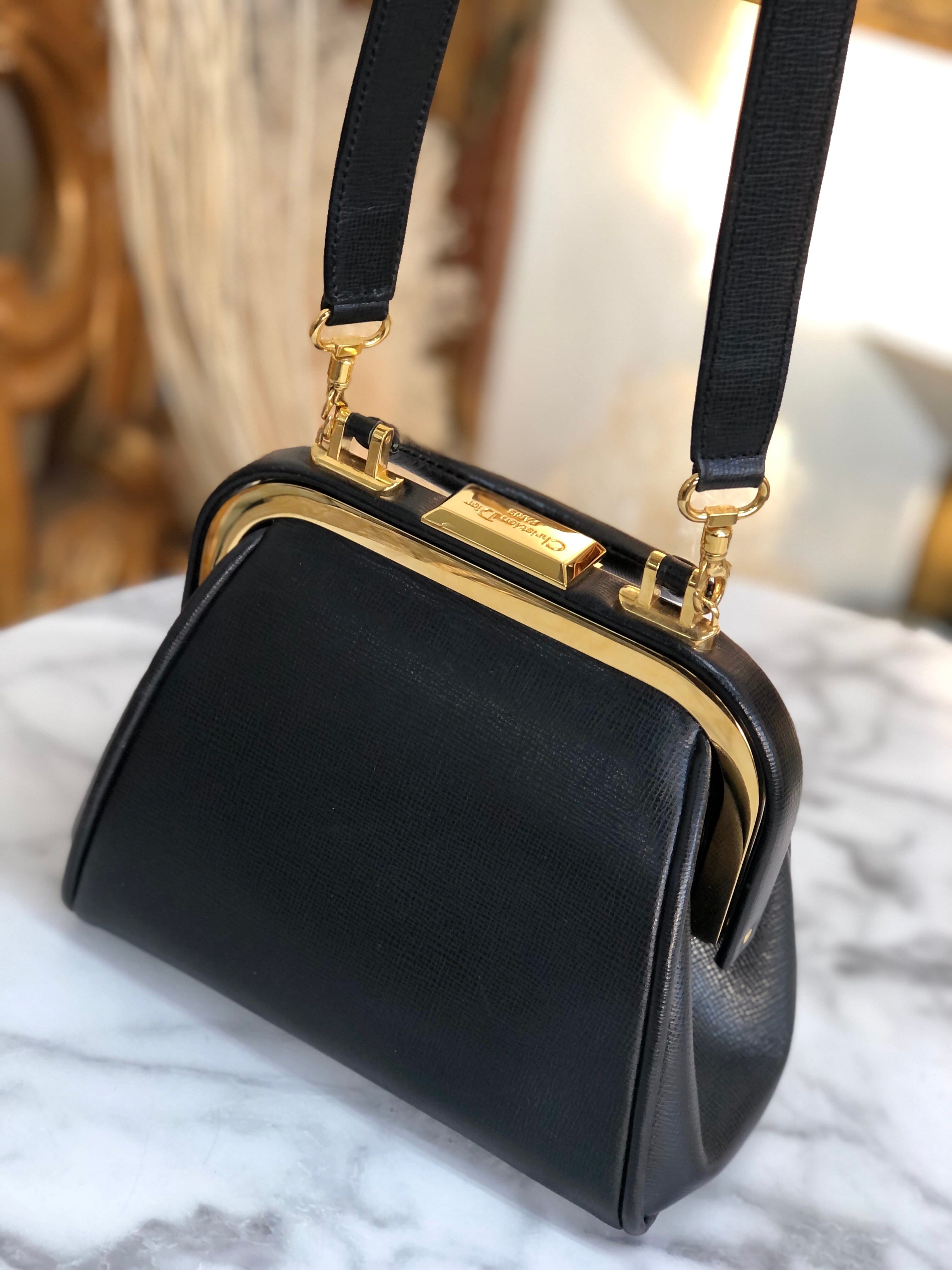 Christian Dior クリスチャン ディオール ガンチーニ ロゴ がま口 ミニ