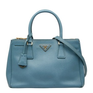 プラダ サフィアーノ ガレリア ハンドバッグ ショルダーバッグ 2WAY BN1801 ブルー サフィアーノレザー レディース PRADA 【中古】