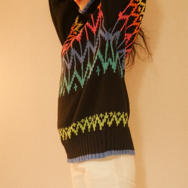 Volume high neck knit