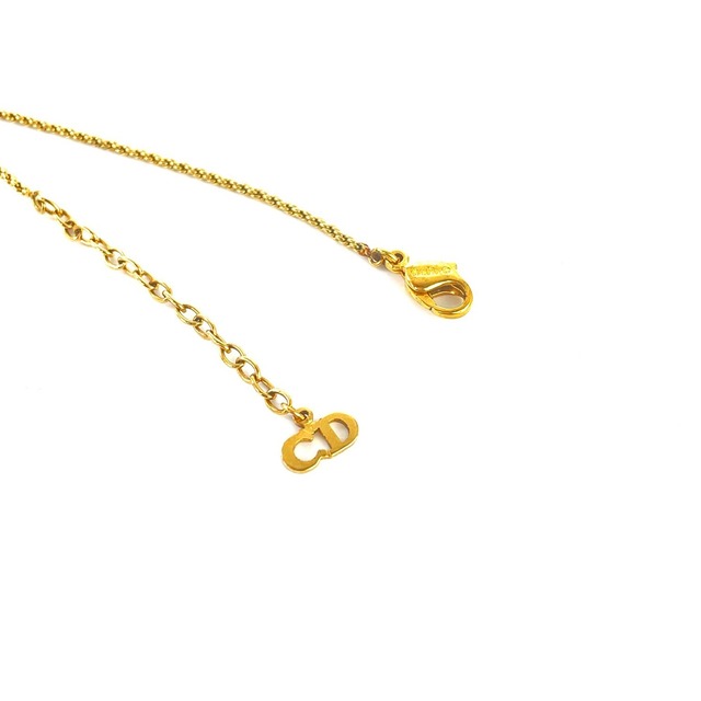 Christian Dior　クリスチャン ディオール　エンブレム　ネックレス　ゴールド　vintage　ヴィンテージ　オールド　3txu78