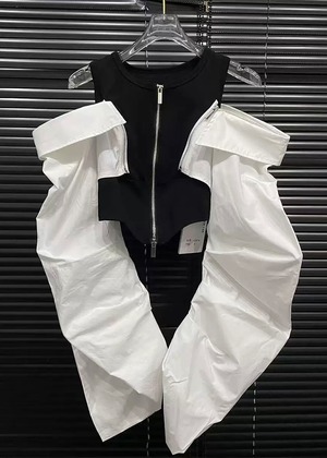 one-shoulder  two-piece short top