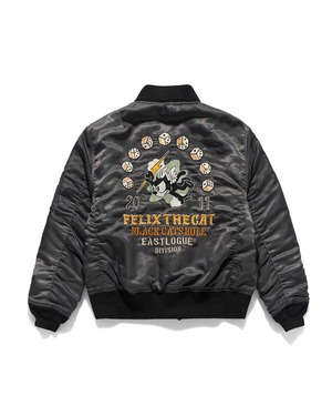 [EASTLOGUE] ANGEL FELIX EMBROIDERY FLIGHT MA-1 JUMPER / CHARCOAL 正規品 韓国ブランド 韓国ファッション 韓国代行 イーストローグ 日本 店舗