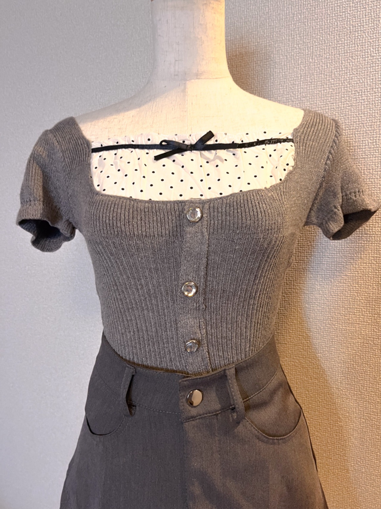 ドットレイヤードニットTOPS LK1321