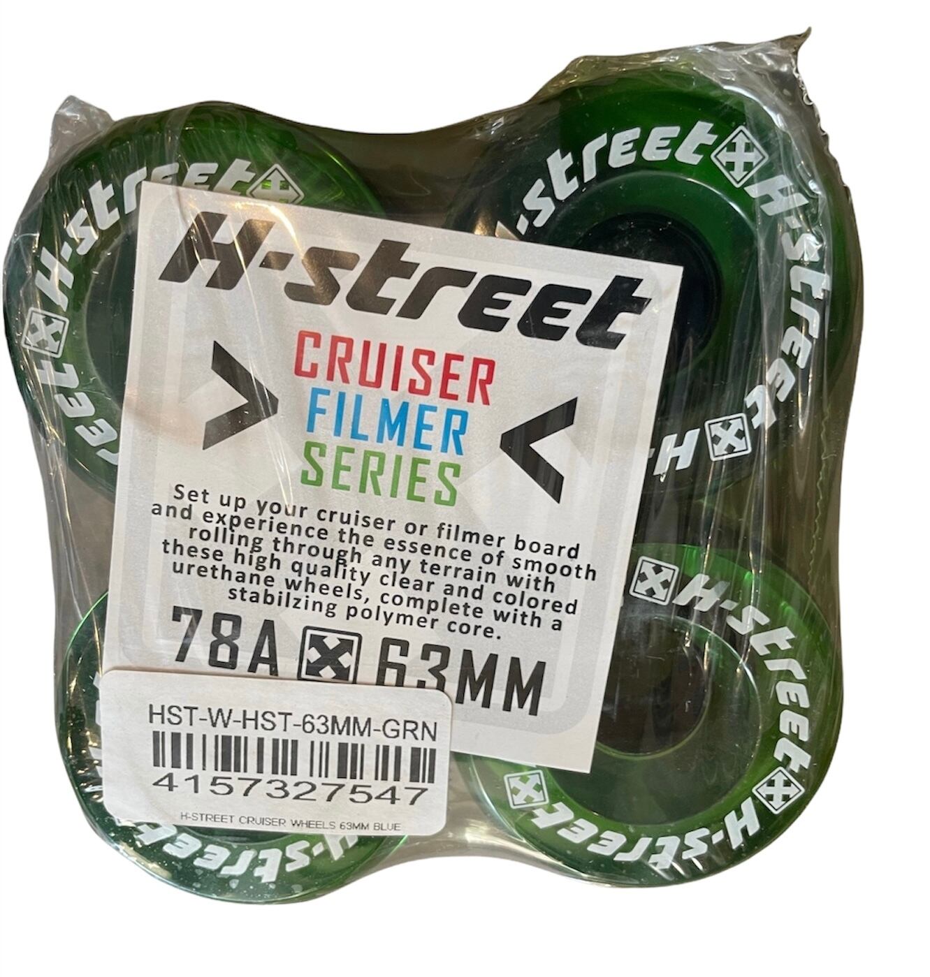 H-STREET SKATEBOARDING H-STREET CRUISER WHEELS 63MM | CCCSURFSK8SHOP