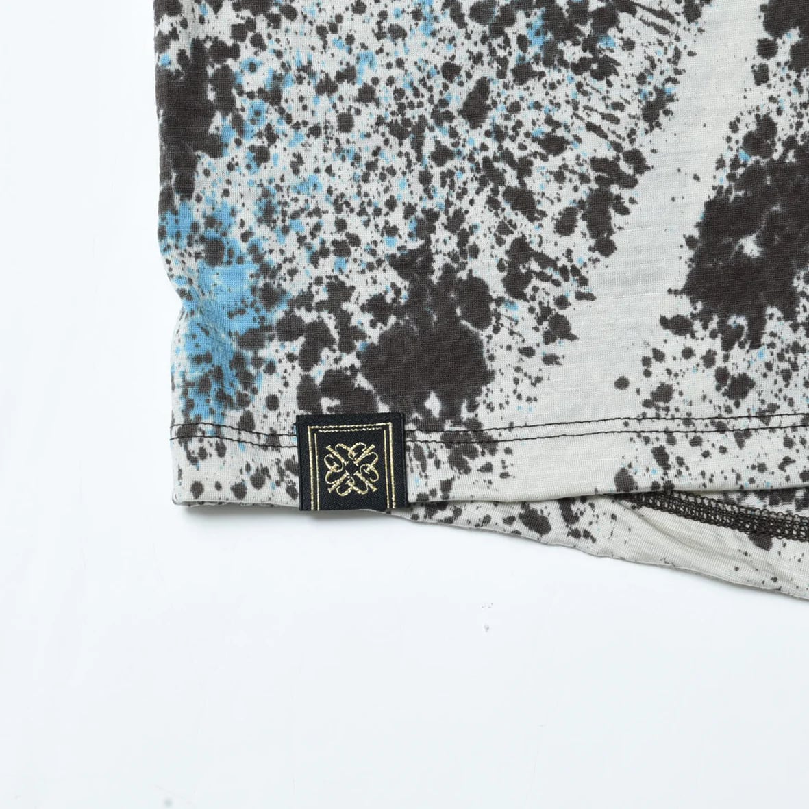 charbon / REDA WOOL SPLASH DYE SLEEVELESS T-SHIRTS（OFF×BRW） | 道
